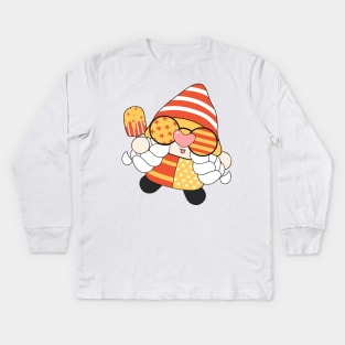 summer Retro vintage Groovy Gnome with cute funny and cheerful character that is going to have the smiles on your face. Kids Long Sleeve T-Shirt